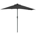  Hageparasol Svart 294 x 150 x 223 cm stoff