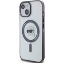 Karl Lagerfeld iPhone 15 Hardcase 6.1" Transparent med MagSafe - Karl's Head Design