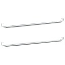 vidaXL Gardinstenger 2 stk hvit og sølv 40 60 cm aluminium