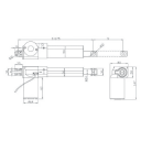 Lineær aktuator 4000N 5mm/s 24 V   slaglengde 20cm