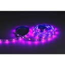 LED stripe RGBW 12W 5m, m/mikrofon og fjernkontroll, IP20