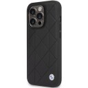 BMW Mobildeksel iPhone 14 Pro 6.1" Skinnsydd Svart/Svart