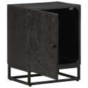  Nattbord svart 40x30x50 cm heltre mango og jern 8721012215566