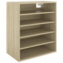 vidaXL Skoskap sonoma eik 60x35x70 cm sponplate