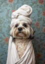 Pampered Dog in Towel Plakat / 21x30