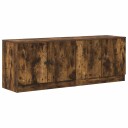  Sengeskap med dør 2 pcs Røkt Eik 66 x 35 x 48 cm Konstruert tre