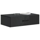 vidaXL Vegghengt Sidebord Svart 59 x 34,5 x 17 cm Konstruert tre