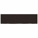 vidaXL Vegghylle m?rkegr? 220x60x6 cm behandlet heltre eik