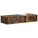 vidaXL Vegghengt Sidebord Røkt Eik 87,5 x 34,5 x 17 cm Konstruert tre