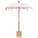 vidaXL Balinesisk parasoll med base Krem 215 x 215 x 260 cm