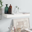 vidaXL Flytende vegghylle h?yglans hvit 40x23x3,8 cm MDF