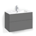Macro Design Crown Plain/push-open Servantskap 2 Skuff - med Light Servant Antrasitt / 80cm 14