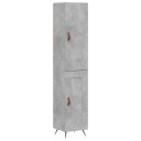 vidaXL Highboard betonggrå 34,5x34x180 cm konstruert tre 8720845485078