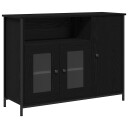  Skap Svart Eik 100x35x75 cm Konstruert Tre