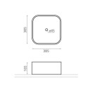 Bathco Sand Waves Firkantet Bolle Svart Matt KO-4175