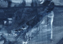 Blue Texture Flowing Vertical Lines Plakat Plakat / 40x50cm