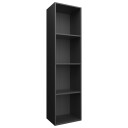  Bokhylle/TV-benk svart 36x30x143 cm sponplate