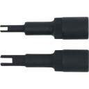 Ks Tools 1/4" Støpselsett med 2 Hoder i Krom-Molybden-Stål
