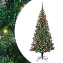  Kunstig Forhåndsopplyst Juletre grønn 180 cm PVC og metall