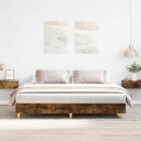 Sengeramme uten madrass røkt eik 160x200 cm konstruert tre