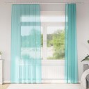  Voilegardiner med hemper 2 stk turkis 140x245 cm 8721158553454