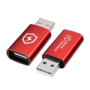 MicroConnect USB-A SafeCharge Data Blocker Adapter Rød