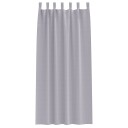  Gardiner med gardiner 2 pcs Metall grå Polyester