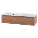 Linn Bad Emma D45 Servantskap med 1 Skuff Eik / 120cm Dobbel