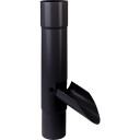 Plastmo vannavviser med klaff, Ø90 mm, svart