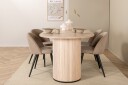 Venture Home Bianca Spisegruppe 200 cm Oval med 4 Velvet Stoler Sort