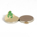 Sterk selvklebende disk magnet Ø 17x2 mm | Neodym | Styrke 1,8 kg
