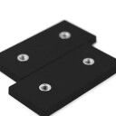 Kraftig neodymmagnet med gummibelegg – 110x50 mm dobbel M8-gjenge