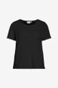 Vila - Topp viMine O-neck S/S Top - Svart