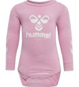 Hummel Body L/æ hmlCalen Mauve Mist 1 år 80 Langermet Body Rosa