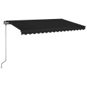 vidaXL Manuell uttrekkbar markise 400x350 cm antrasitt