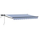 vidaXL Manuell utvidbar markise med LED lamper 3,5 x 2 m