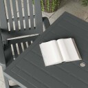 vidaXL Hagebord antrasitt 80x75x72 cm plast