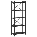  Bokhylle Svart eik 60 x 30 x 153 cm Konstruert tre