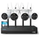 Reolink NVS12 Trådløs 4K Kameraovervåkingspakke med 4 Kameraer og NVR