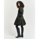 Gant cotton satin ls kjole mørk mosegrønn