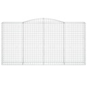 vidaXL Gabionkurv buet 400x50x200/220 cm galvanisert jern