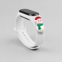 Strap Xmas for Xiaomi Mi Band 3 / 4 Christmas Silicone Strap Armbånd med snømann Hvit