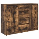  Skjenk med skuffer røkt eik 100,5x35x76 cm konstruert tre