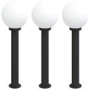 vidaXL Pullertlamper 3 stk 80 cm svart IP44