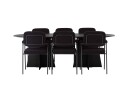 Venture Home Bootcut Spisegruppe 230 cm Oval med 6 Yesterday Stoler Sort
