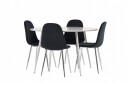 Venture Home Plaza Spisegruppe 120 cm Rund med 4 Polar stoler   Beige/Sort