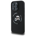 Karl Lagerfeld iPhone 16 Pro Max Hardcase Silicone med MagSafe - K&Ch Heads, Svart