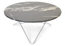 Ox Denmarq O Table salongbord marmor sort, rustfritt stativ