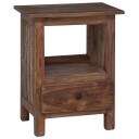 vidaXL Nattbord med skuff Brun 30 x 30 x 47 cm Massiv Reclaim Tre