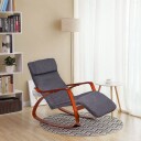 Regulerbar gyngestol med fotskammel trearmer ModernHome